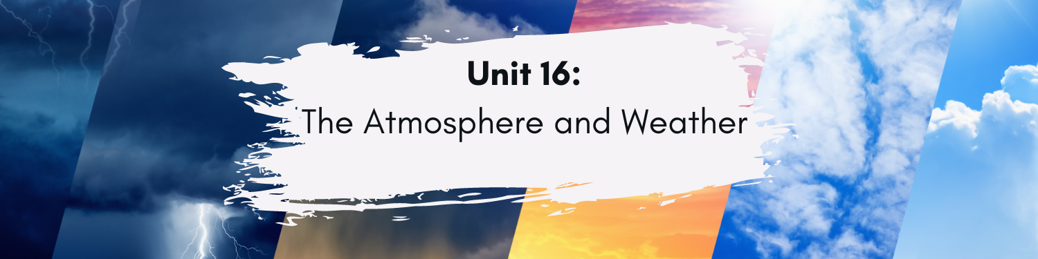 Unit 16: The Atmosphere and Weather Banner